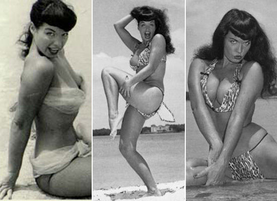 1. The infamous pin-up girl Bettie Page popularized bikini photographs in t...