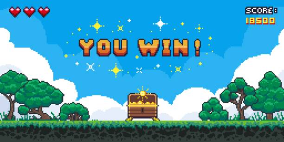Screenshot of in-game achievement: 'Congratulations! You Win!'